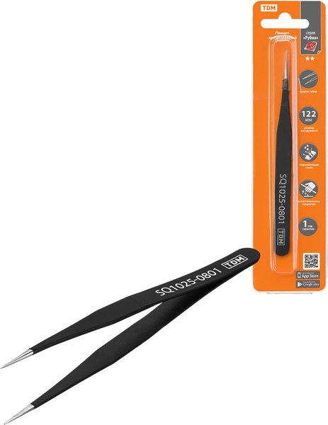Изображение товара Пинцет монтажный TDM SQ1025-0801