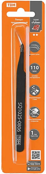 Изображение товара Пинцет монтажный TDM SQ1025-0806