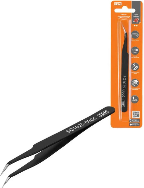 Изображение товара Пинцет монтажный TDM SQ1025-0806