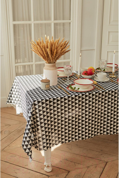 Изображение товара Скатерть Доляна Треугольники 145x200 / 5985634