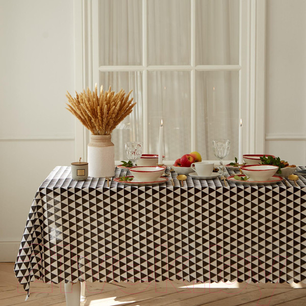 Изображение товара Скатерть Доляна Треугольники 145x200 / 5985634