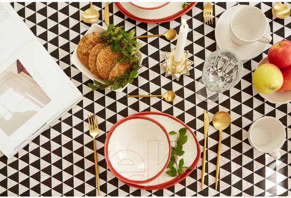 Изображение товара Скатерть Доляна Треугольники 145x200 / 5985634