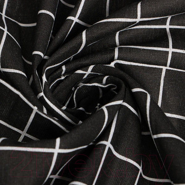 Изображение товара Скатерть Доляна Клетка 145x200 / 5985630 (черный)