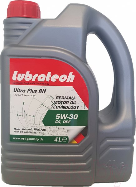 Изображение товара Моторное масло Lubratech Ultra Plus RN 5W30 (4л)