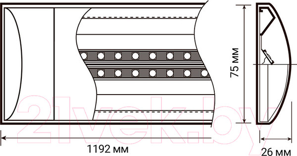 Изображение товара Светильник линейный JAZZway 5028838A