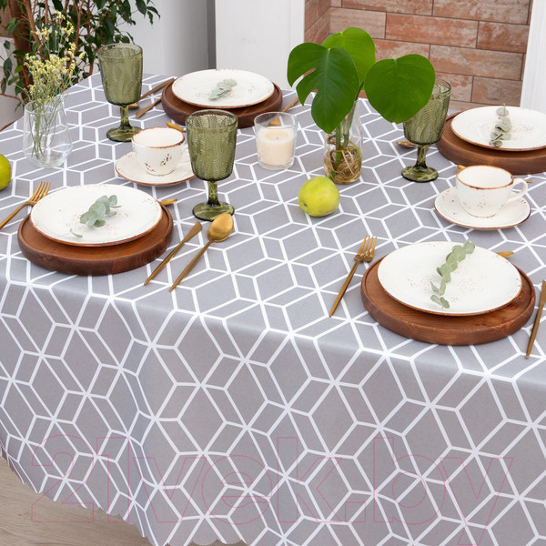 Изображение товара Скатерть Доляна Hexagon 145x220 / 7797378