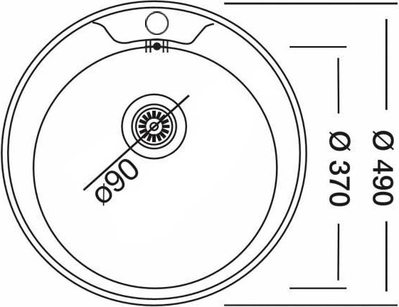 Изображение товара Мойка кухонная КромРус EC 445 RUS 3.5" (без сифона)