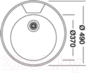 Изображение товара Мойка кухонная КромРус EC 445 RUS 3.5" (без сифона)
