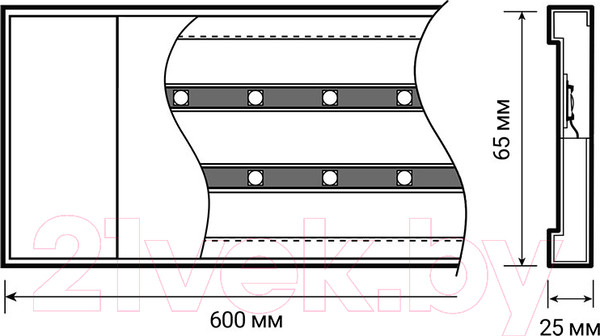 Изображение товара Светильник линейный JAZZway PPO-02 Opal AL IP40 / 5046351