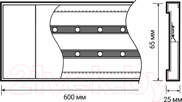 Изображение товара Светильник линейный JAZZway PPO-02 Prisma AL IP40 / 5046399