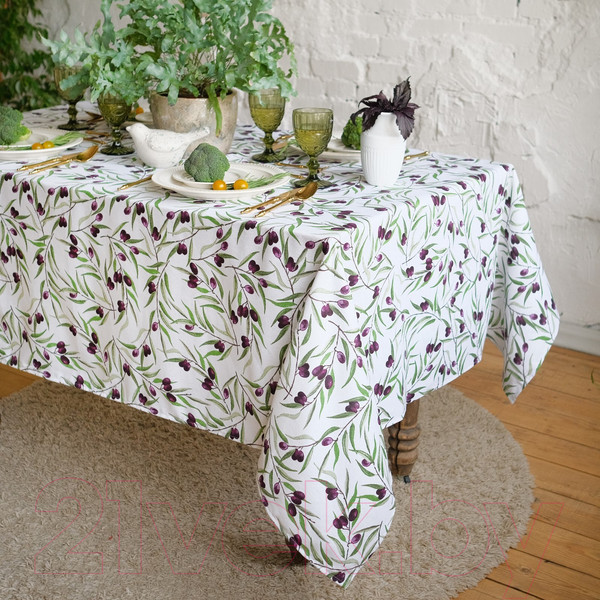 Изображение товара Скатерть Доляна Olives 149x110 / 9215872