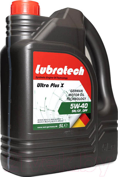 Изображение товара Моторное масло Lubratech Ultra Plus X 5W40 (5л)