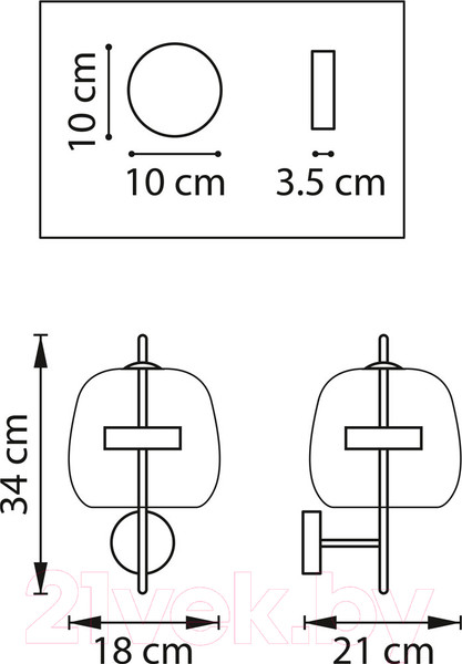 Изображение товара Бра Lightstar Cupola 804618