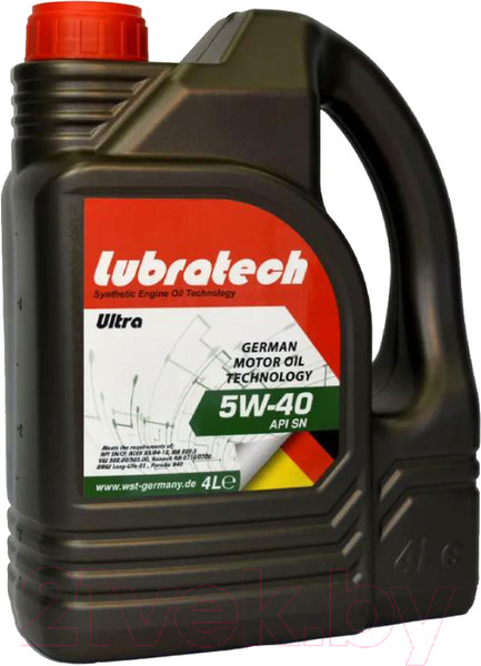 Изображение товара Моторное масло Lubratech Ultra 5W40 (4л)