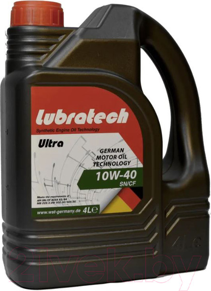 Изображение товара Моторное масло Lubratech Ultra 10W40 (4л)