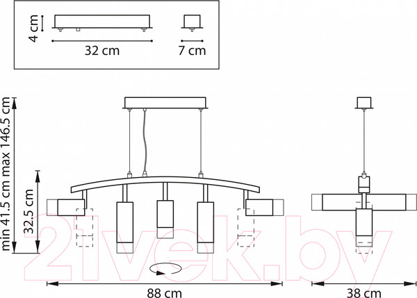 Изображение товара Люстра Lightstar Rullo LR7353638721