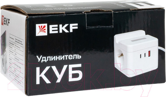 Изображение товара Удлинитель EKF PROxima Куб / UBA-CUB-2-FC (1.3м)