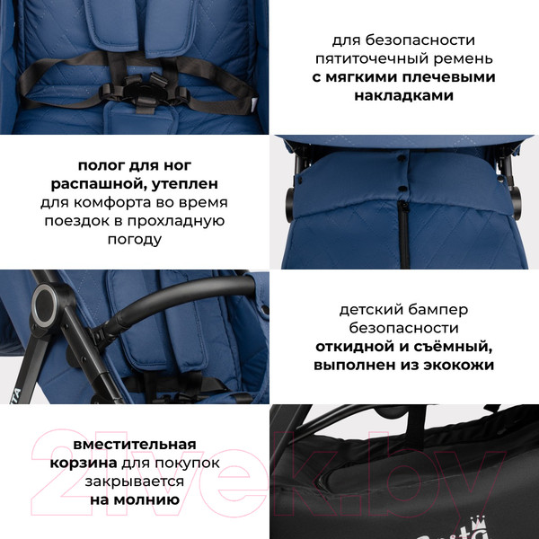 Изображение товара Детская прогулочная коляска Costa Vita / VT-12 (сапфир)