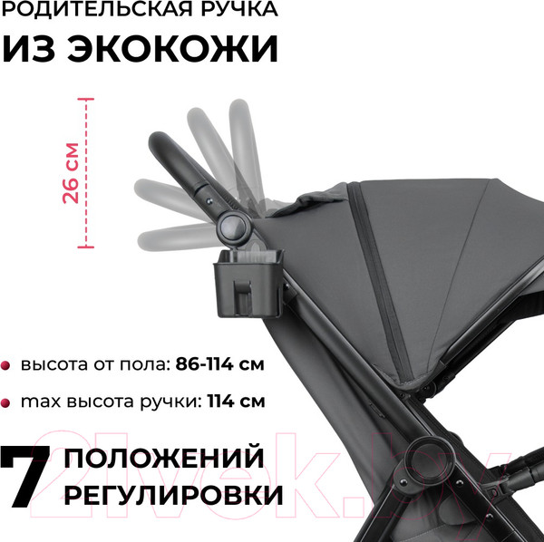 Изображение товара Детская прогулочная коляска Costa Vita / VT-6 (графит)