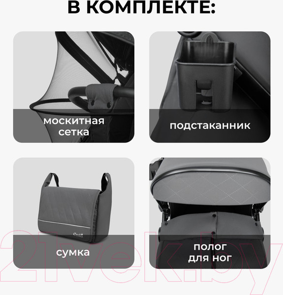 Изображение товара Детская прогулочная коляска Costa Vita / VT-6 (графит)