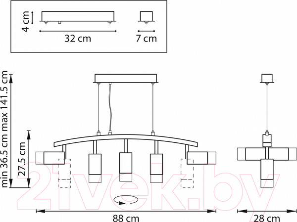 Изображение товара Люстра Lightstar Rullo LR7353723631