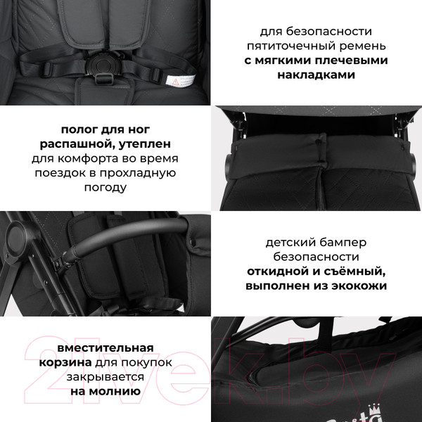 Изображение товара Детская прогулочная коляска Costa Vita / VT-5 (черный)