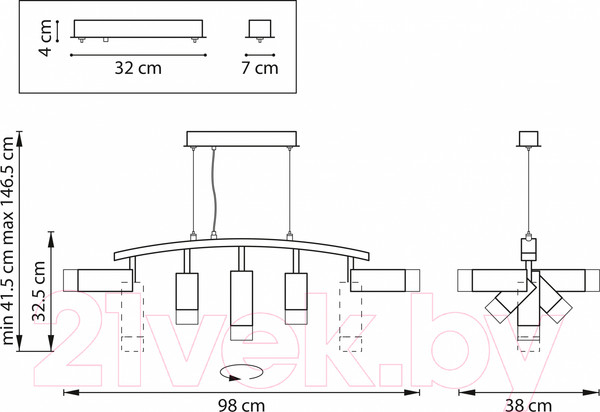Изображение товара Люстра Lightstar Rullo LR7353728731