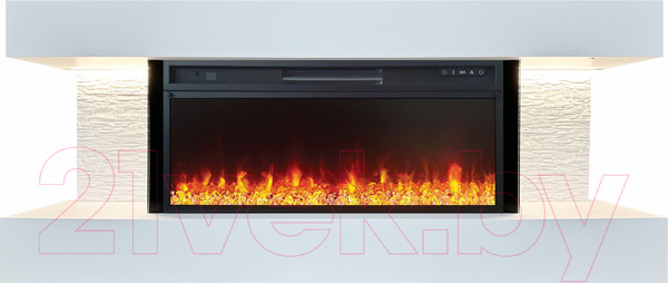 Изображение товара Каминокомплект Смолком Madison V42 + Vision 42 LED (бьянко белый)