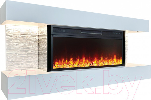 Изображение товара Каминокомплект Смолком Madison V42 + Vision 42 LED (бьянко белый)