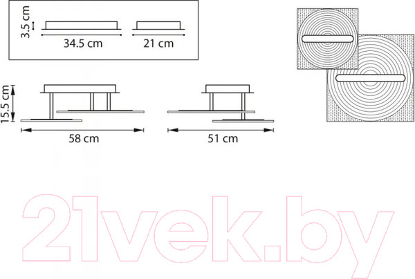 Изображение товара Потолочный светильник Lightstar Acrile 738063