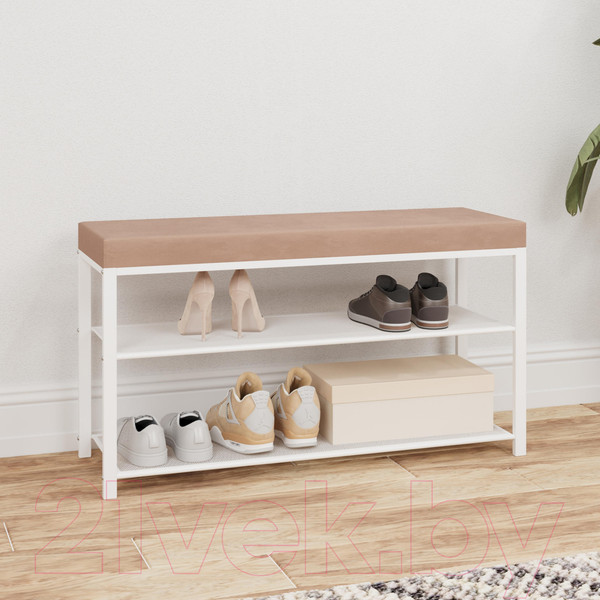 Изображение товара Банкетка ЗМИ Торонто 33С / БТ33СББ (бежевый/белый)