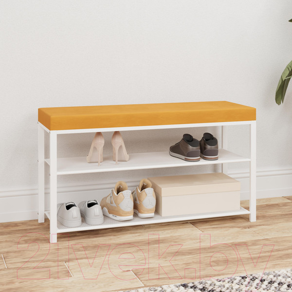 Изображение товара Банкетка ЗМИ Торонто 33С / БТ33СБГ (горчичный/белый)