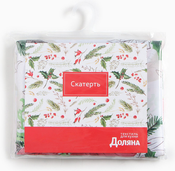 Изображение товара Скатерть Доляна Рождественский букет 110x145 / 9580635