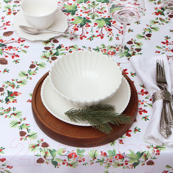 Изображение товара Скатерть Доляна Хвойный узор 110x145 / 9580630