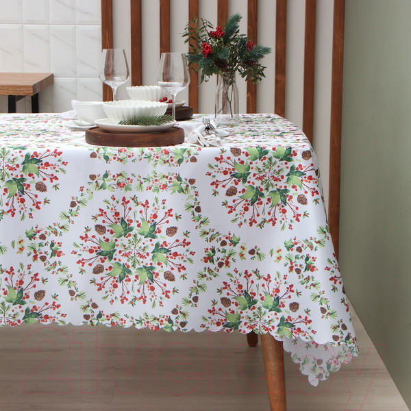 Изображение товара Скатерть Доляна Хвойный узор 110x145 / 9580630