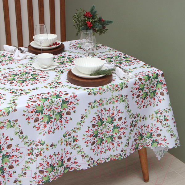 Изображение товара Скатерть Доляна Хвойный узор 110x145 / 9580630