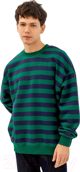 Изображение товара Свитшот Mark Formelle 121866/1 (р.92-170/176, сине-зеленая полоска)