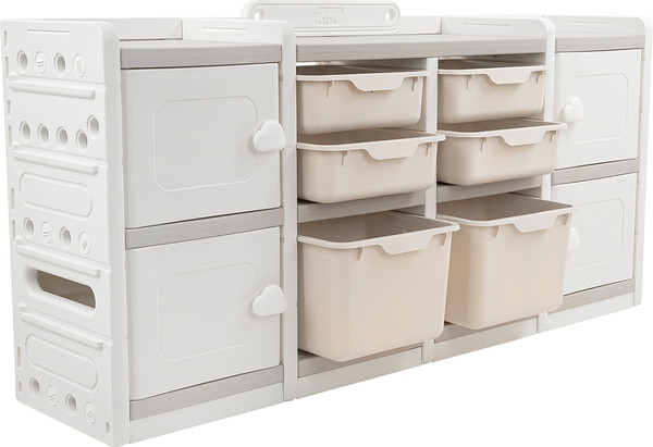 Изображение товара Стеллаж игровой Pituso Simple / YYS806-2-grey (серый/белый)