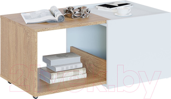 Изображение товара Журнальный столик Сокол-Мебель СЖ-11 (дуб сонома/белый)