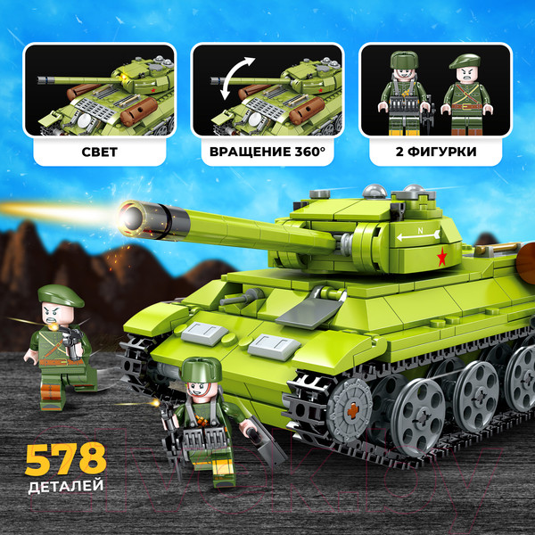 Изображение товара Конструктор Unicon Танк Т-34 82043 / 9902653