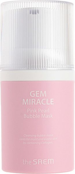 Изображение товара Маска для лица кремовая The Saem Gem Miracle Pink Pearl Bubble Mask (50мл)