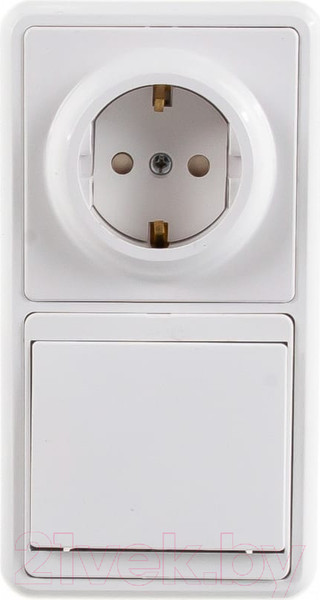 Изображение товара Блок выключатель+розетка Кунцево-Электро БКВР 034 Бэлла
