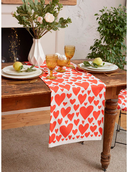 Изображение товара Дорожка на стол Этель Red Hearts / 5376647 (40x149)
