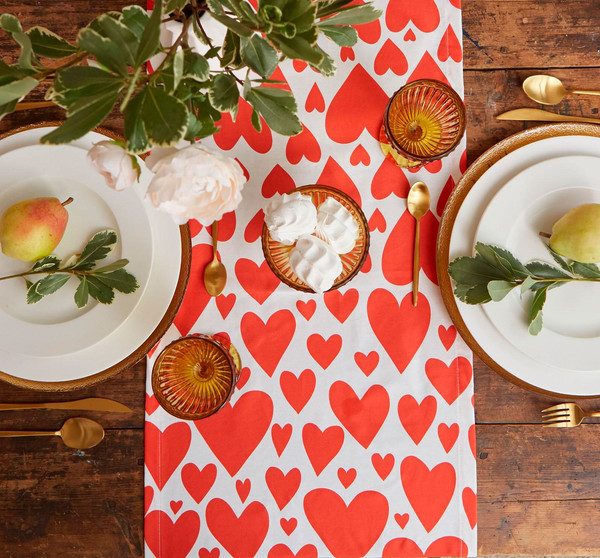 Изображение товара Дорожка на стол Этель Red Hearts / 5376647 (40x149)