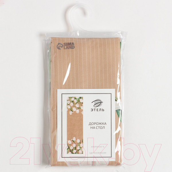 Изображение товара Дорожка на стол Этель Белые тюльпаны / 5376681 (40x149)