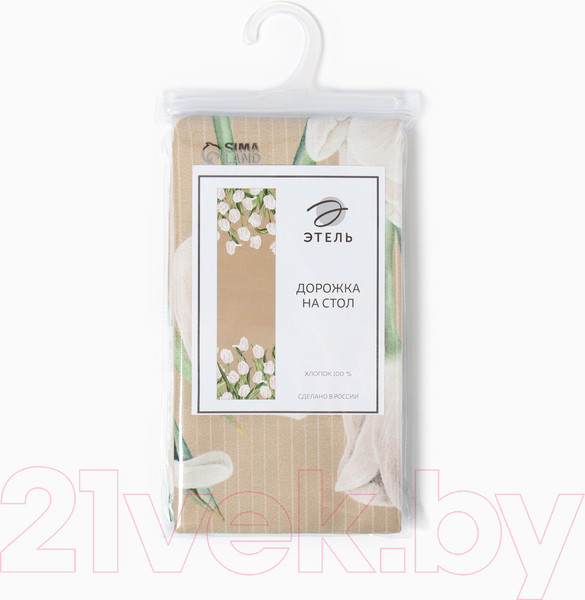 Изображение товара Дорожка на стол Этель Белые тюльпаны / 5376681 (40x149)