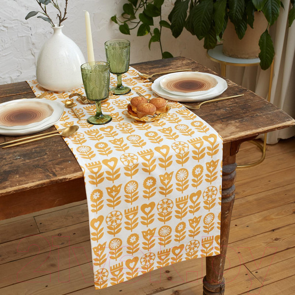 Изображение товара Дорожка на стол Этель Yellow Garden / 6756620 (40x149)