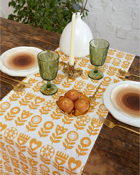 Изображение товара Дорожка на стол Этель Yellow Garden / 6756620 (40x149)