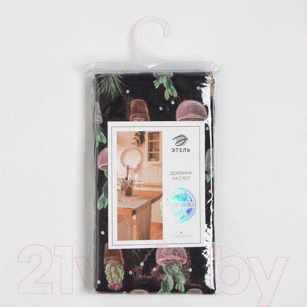 Изображение товара Дорожка на стол Этель Succulents / 6756599 (40x149)