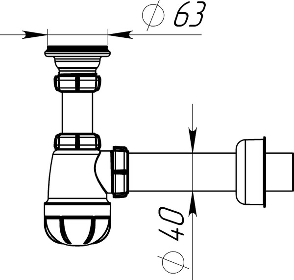 Изображение товара Сифон Aquant S1115-35-MR